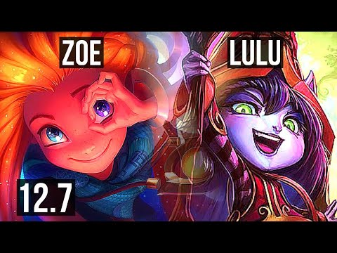 ZOE vs LULU (MID) | 7 solo kills, 2.0M mastery, Legendary, 600+ games, 15/3/5 | EUW Diamond | 12.7