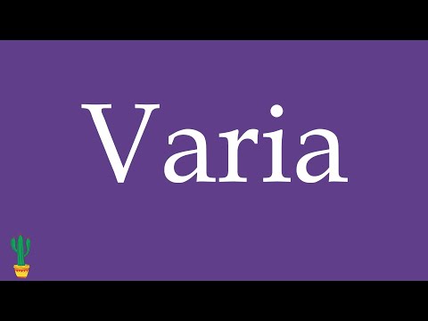How to Pronounce ''Varia'' (He/She/It Varies, Various) Correctly in Spanish 🇲🇽