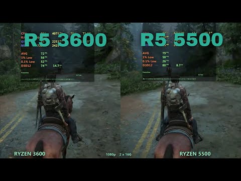 7800 XT - Ryzen 3600 vs Ryzen 5500