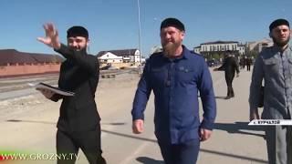 Рамзан Кадыров провел инспекцию строительных работ в Курчалое