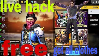 free fire store hack|| all clothes free. purchase| unlock all bundle|tech vaccine