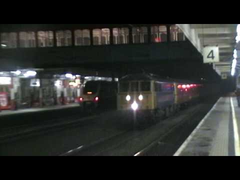 86101 1M44 Mail followed by 86609/86613 4M74 Liner at Lancaster 14/01/10