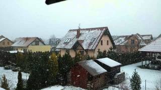 preview picture of video 'Smolec - Wrocław opady śniegu 07.01.2015'