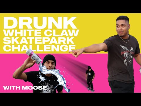Drunk White Claw Skatepark Challenge With Moose