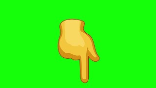Backhand Index Finger Pointing Down Animated Emoji (4K Quality + Free Download Google Drive Link)