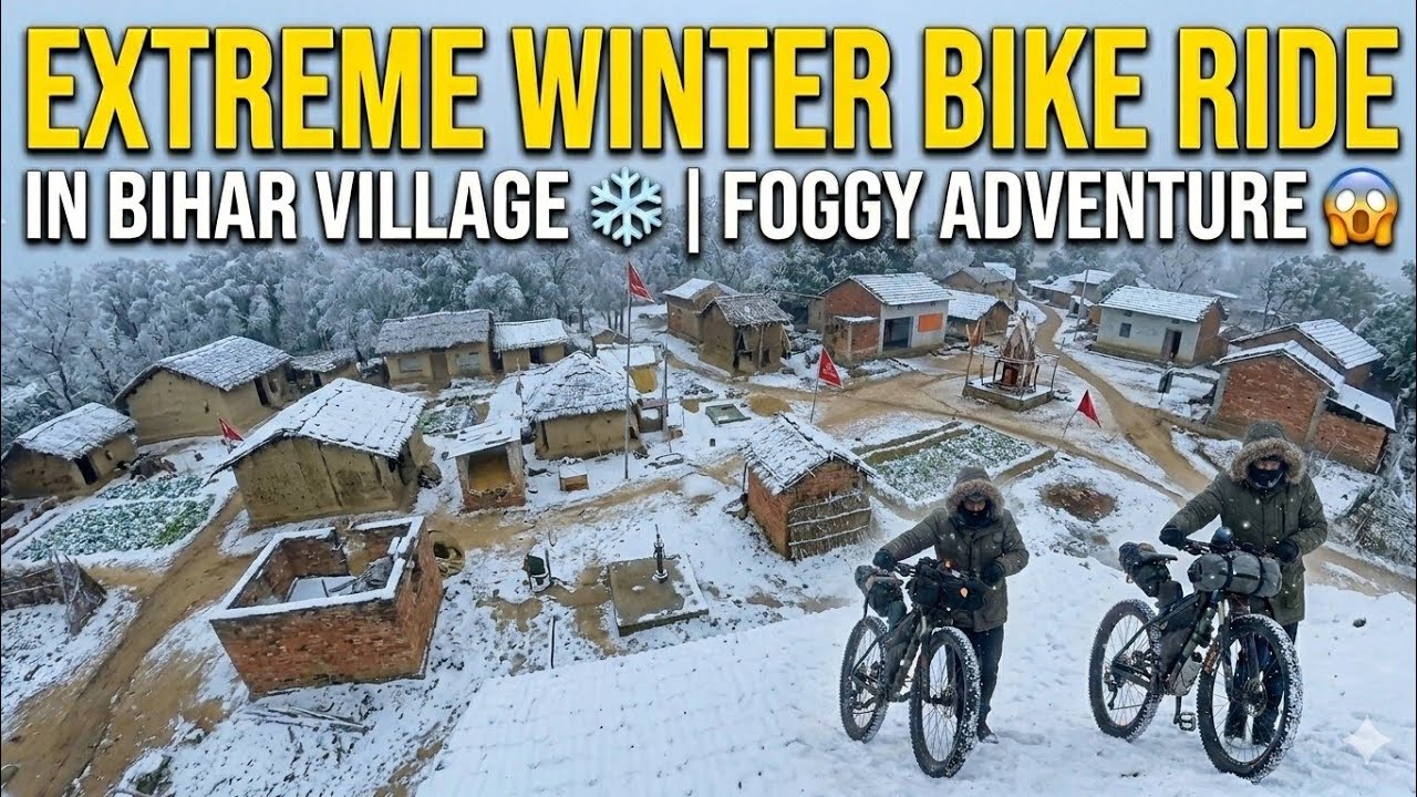 Extreme Winter Bike Ride in Bihar Village ❄️ | Foggy Adventure 😱
