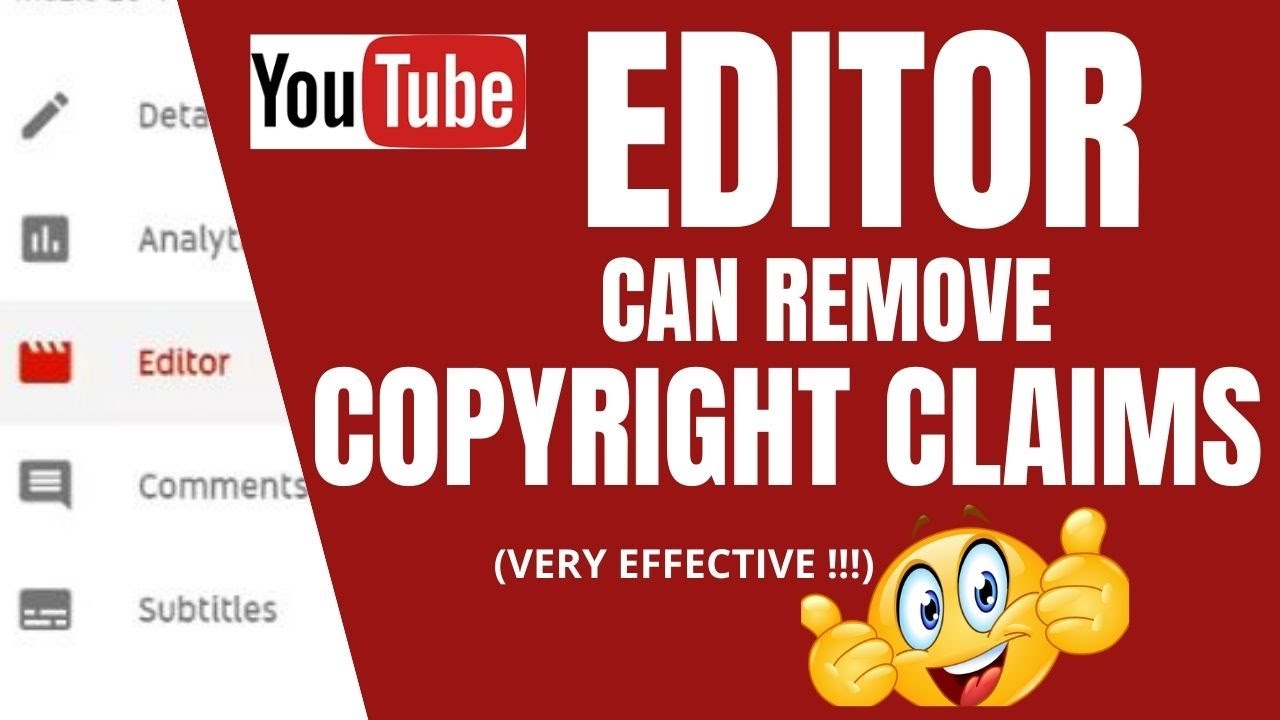 Youtube EDITOR can Remove COPYRIGHT CLAIM (how to Remove Multiple Copyright Claims)  || Tutorial