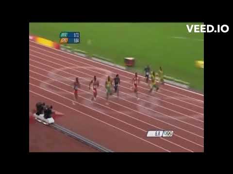 Usain Bolt 100m - Finale Olimpiadi Pechino 2008 (oro e WR 9.69) - Telecronaca Rai di Franco Bragagna