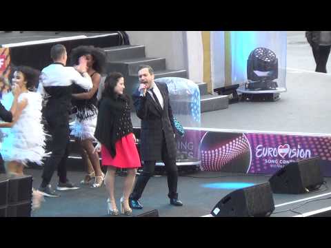 ESCKAZ in Vienna: Electro Velvet from the UK "Still In Love With You" in EuroVillage 20/05/2015.