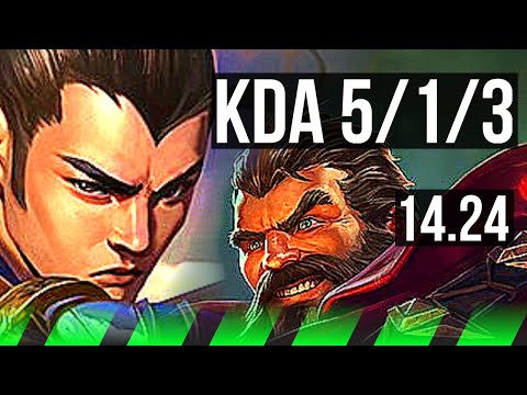 XIN ZHAO vs GRAVES (JGL) | 5/1/3 | NA Grandmaster | 14.24