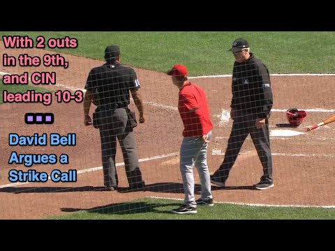 Ejection 085 - David Bell Tossed in 9th Inning of Blowout Win After Leaving Dugout to Argue Strike