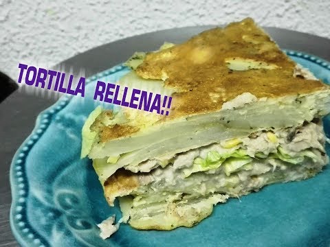 TORTILLA DE PAPA RELLENA ,,, FACIL!!!!!