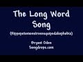 FUNNY SONG 3 The Long Word Song