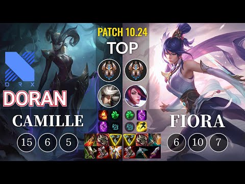 DRX Doran Camille vs Fiora Top - KR Patch 10.24