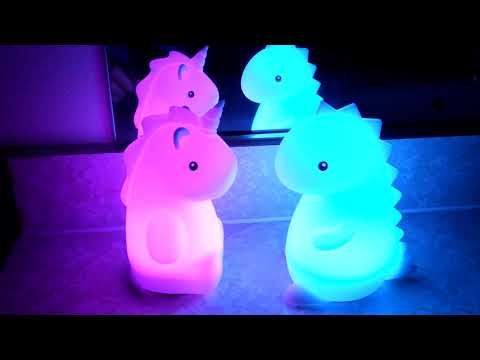 Globe Electric's Unicorn and Dinosaur Night Lights Multicolor