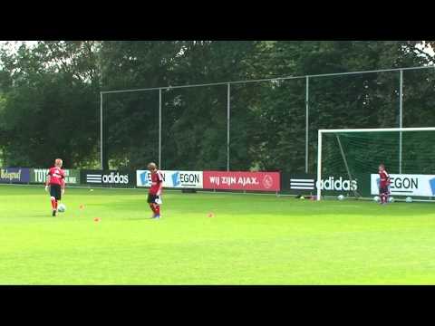 Damian Stiemer, 1e training bij Ajax, dd 13-08-2012