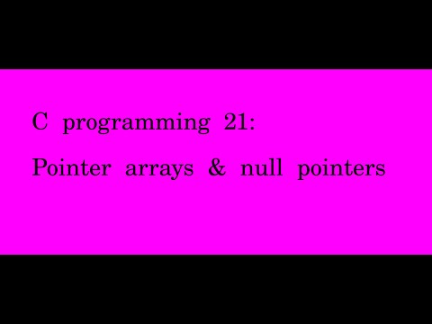 Raw C Learning Pointers And Null Pointers