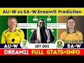 AU-W vs SA-W Dream11 Prediction|AU-W vs SA-W Dream11|AU-W vs SA-W Dream11 Team|