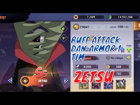 ZETSU BUFF ARMOR DAN ATTACK 1 TIM GAS ARENA - ULTIMATE LEGEND NINJA SIX PATHS