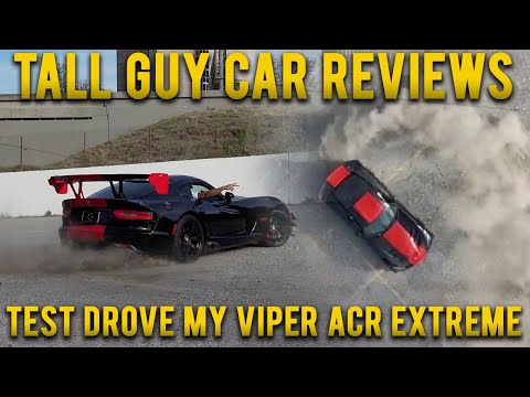 TALL GUY CAR REVIEWS takes a test drive in my Viper ACR & Tells me his 3 secrets tips to success