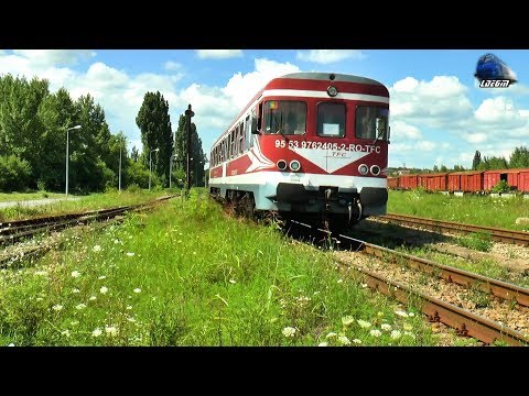 Automotor VT624 Diesel Triebwagen & Duewag BR628 654-5 in Oradea Est Triaj - 25 July 2018