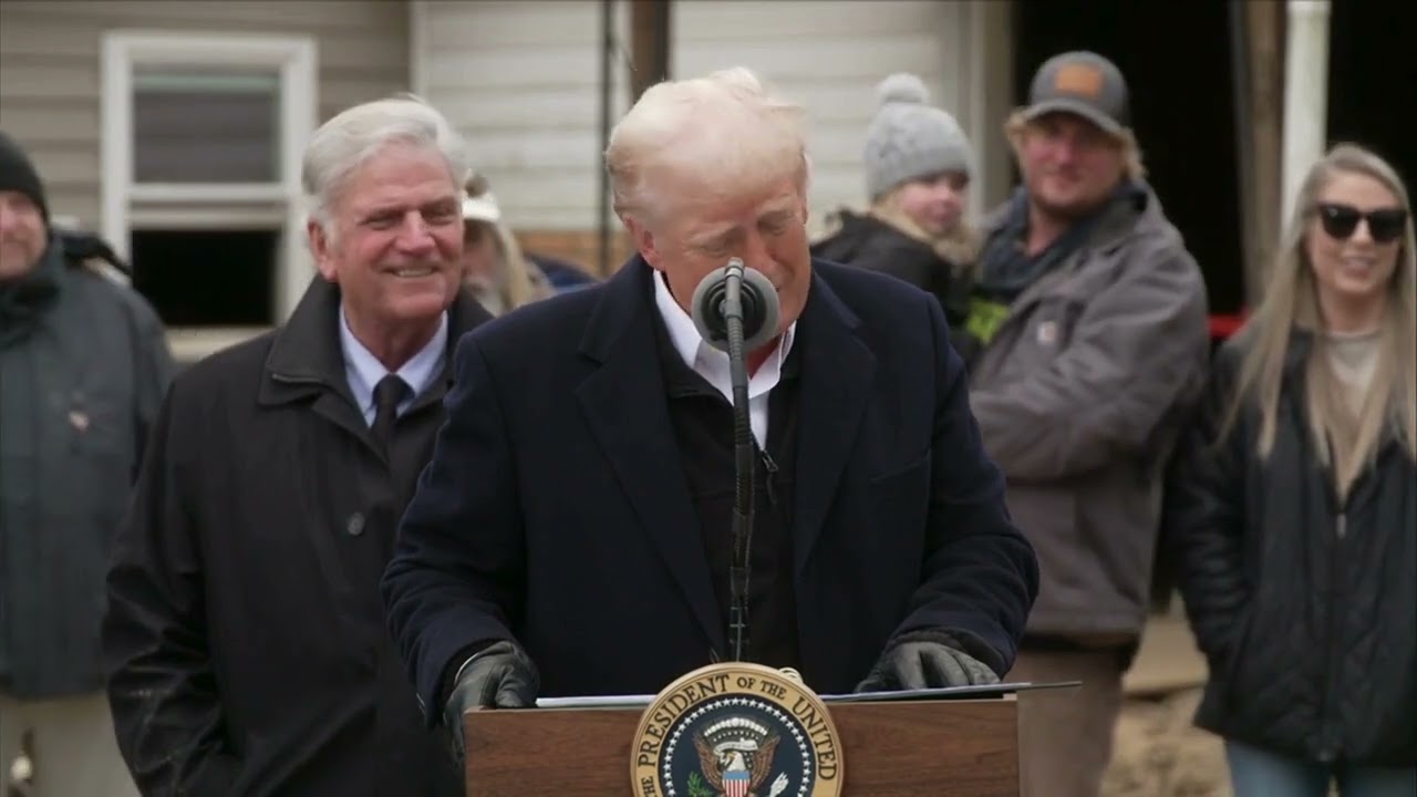 RAW: President Trump meets with North Carolina families affected by Hurricane Helene in Swannanoa