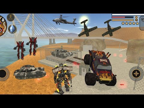 Vegas Crime Simulator (Transformer Crash Monster Pickup Truck) 🚄 Tank Collision Monster Truck - HD