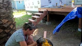How I built my deck stairs the EASY WAY!