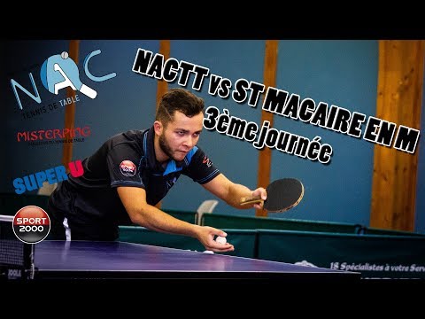 NAC TENNIS DE TABLE 1 vs ST MACAIRE EN MAUGES 2 - Régionale 3 | Tennis de table