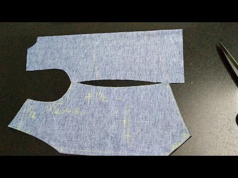 V neck waist coat cutting Video