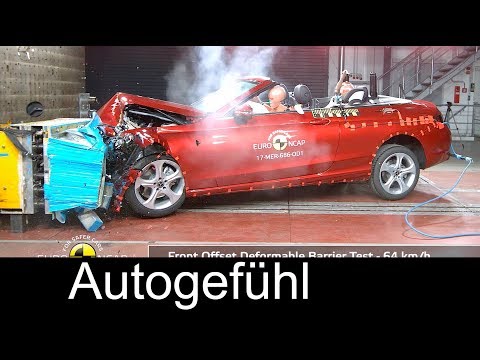 Crashing a premium convertible: Mercedes C-Class Cabriolet C-Klasse Cabrio crash test