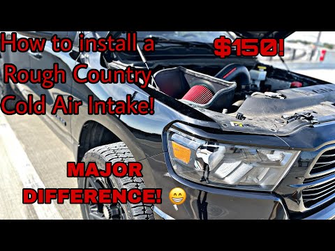 Installing a Rough Country Cold Air Intake | Step by Step | 2020 Ram 1500   4K