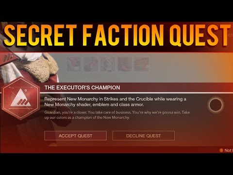 SECRET HIDDEN FACTION QUEST - New Monarchy / Dead Orbit / Future War Cult  - The Taken King