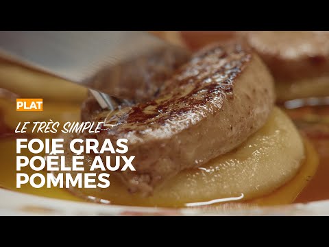Foie gras poêlé aux pommes 🍏 TRÈS SIMPLE ET TELLEMENT BON ! #recette #cuisine #noel #alsace