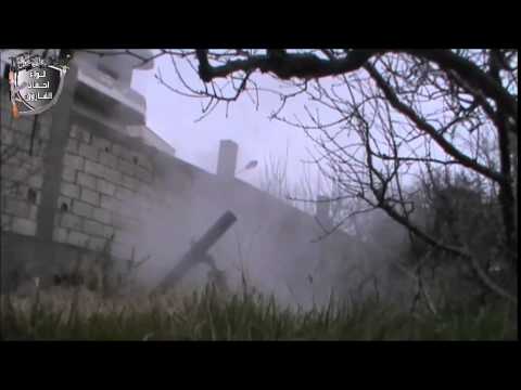 استهداف مقرات النظام في مرصد تلا بقذائف الهاون من قبل لواء أحفاد الفاروق في ريف اللاذقية