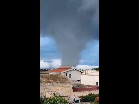 Powerful tornado strikes the Sicily coast