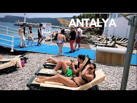 ANTALYA walking in KEMER BEACH (4k)#kemer #antalya #antalyabeach