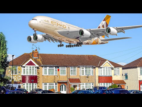 ✈️ 100 BIG PLANE TAKEOFFS & LANDINGS 🇬🇧 London Heathrow Airport Plane Spotting [LHR/EGLL]