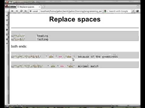 Beginner Perl Maven tutorial: 10.10 - trim