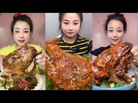 Chinese Food Mukbang Eating Show | Spiced Sheep's Head #130 (P516-519)