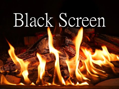 Entspannendes Kaminknistern, Kaminfeuer zum Einschlafen, 60 Minuten, Black Screen