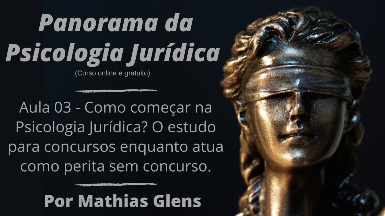 Aula 03: Como começar? O estudo para concursos enquanto atua como perita sem concurso.