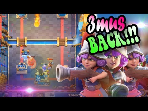 GODLIKE 3 MUSKETEERS GAMEPLAY | 7100+ TROPHY DECK - Clash Royale