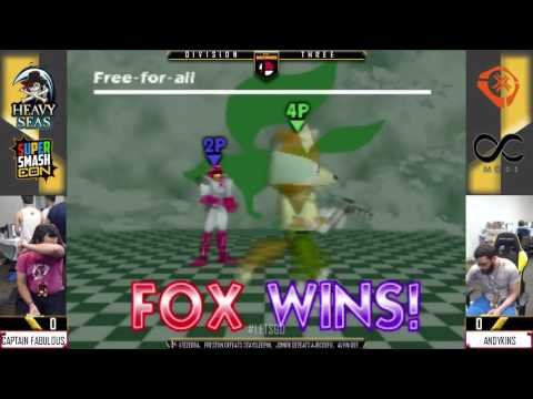 LGB - Captain Fabulous (Captain Falcon) Vs. Andykins (Fox) SSB64 - Division 3