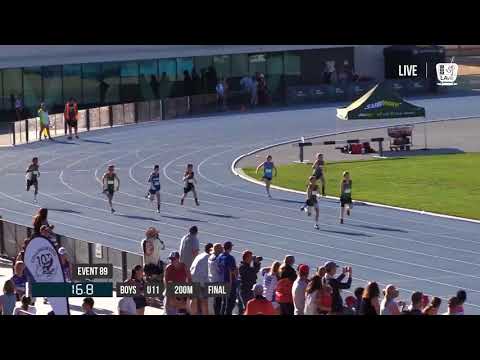 BOYS U11 200M FINAL - 2018 STATE TRACK AND FIELD CHAMPIONSHIPS // LAVicTV