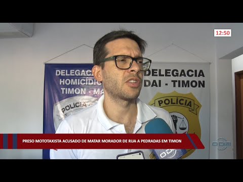 Preso mototaxista acusado de matar morador de rua a pedradas em Timon 07 10 2022