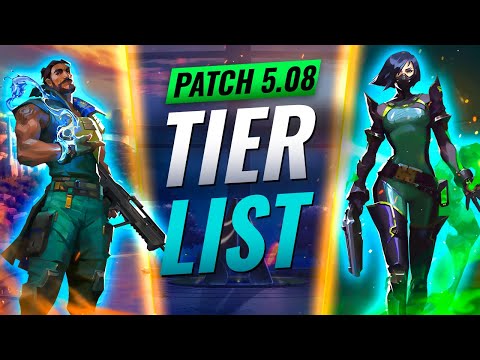NEW UPDATE: BEST Agents Tier List! - Valorant Patch 5.08