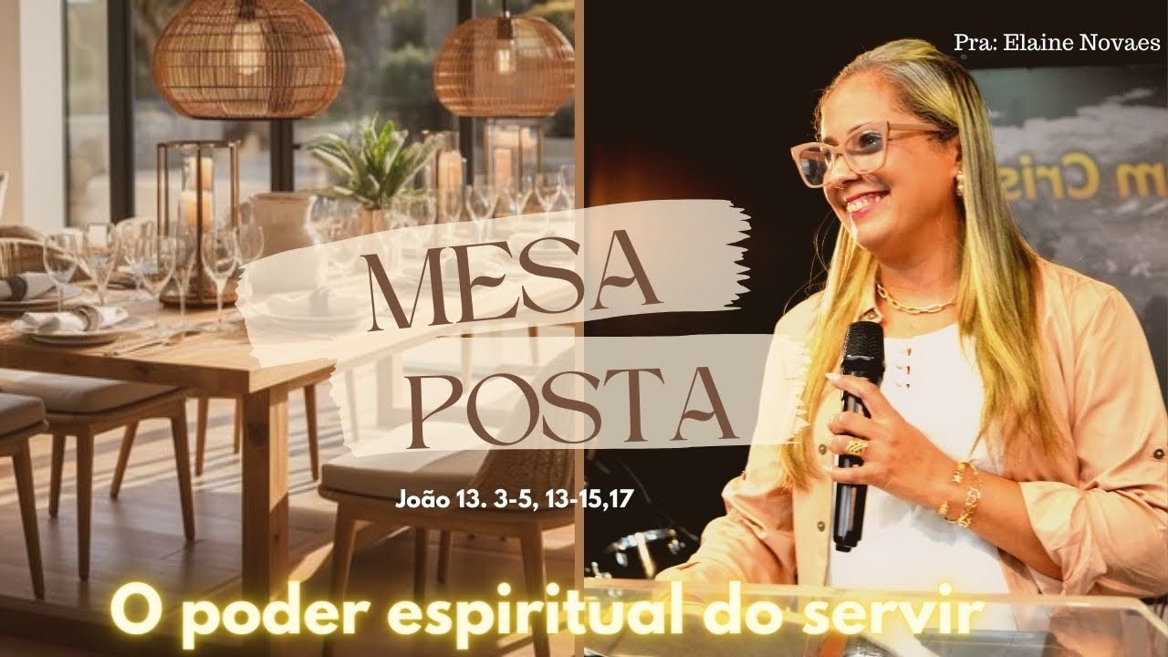 Mesa Posta | João 13.5,13-17 | Elaine Novaes