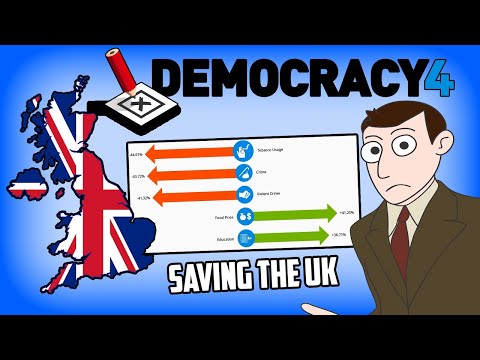 Democracy 4 Gameplay - Fixing The UK....Sort Of (New Strategy Political Sim)