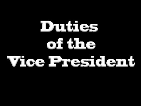 Duties of the Vice President